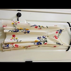 White summer dress with flowers
